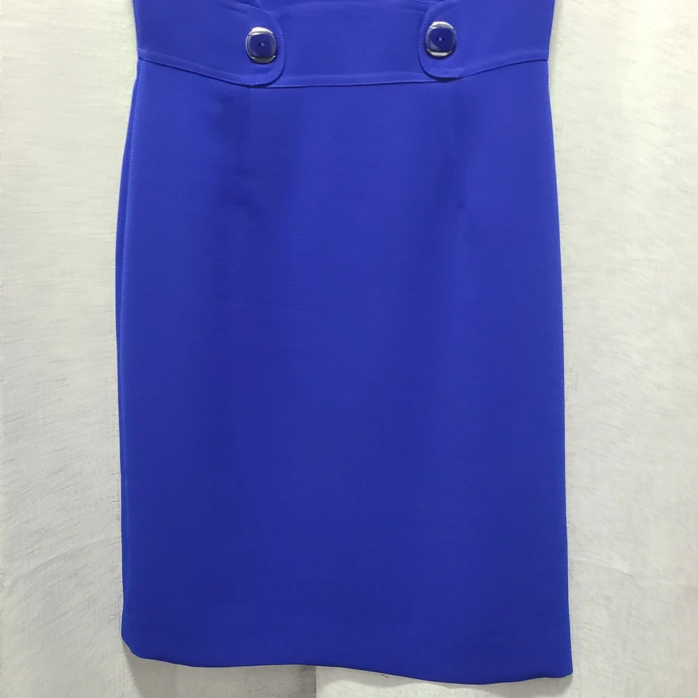 Tahari Royal Blue‎ Midi Dress - Picture 4 of 9